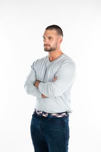 Funky Junque Men's Premium Braided Elastic Belt - for Dad on Father's Day - with Leather Tip - Stylish Comfort Stretch4