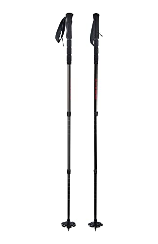 BLACK CREVICE Trekkingstöcke I 3-teilige Teleskop Trekkingstöcke aus Aluminium 6061 I Stufenlos verstellbare Wanderstöcke mit Hartmetallspitze & Sommerteller I Walking-Stöcke mit Ø 18 mm