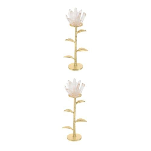 Flores de cristal artificiales para adornar el escritorio del despacho 2