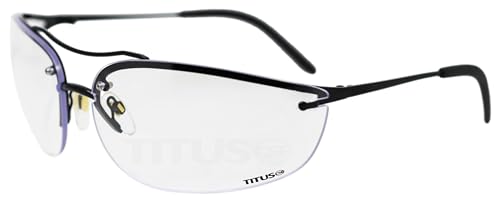 TITUS G99 Premium Wrap Around Metal Frame Z87.1 & Z87+ Safety Glasses with Integrated Side Shield
