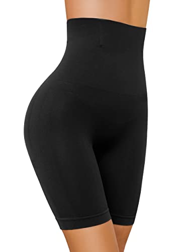 Damen Shapewear Bauchweg Leicht Formend Unterhosen Unterwäsche Miederpants Kurze Hosen für Unter Kleid,Schwarz,XL Cover