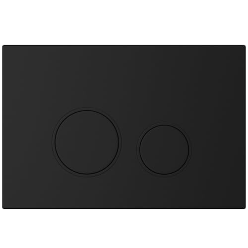 MYLAVABO Drückerplatte WC Betätigungsplatte passend für Geberit Sigma Vorwandelement für Geberit Spülkasten Sigma UP300, UP320, UP700, UP720 (Schwarz-Schwarz, Kunststoff)