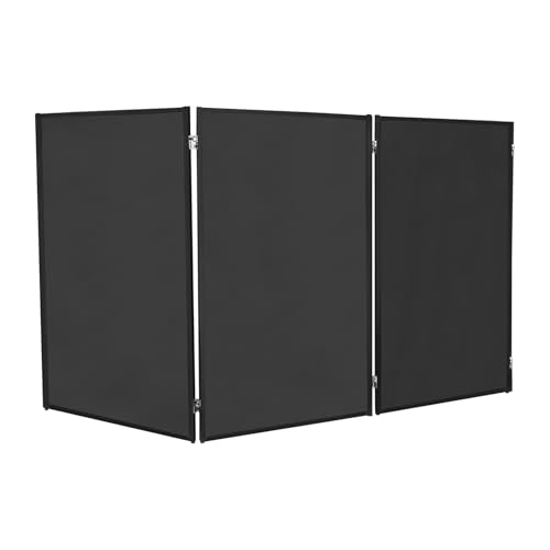 BOPRCSH DJ Foldable Facade - 4 Panels, Free Standing DJ Foldable Cover Screen Portable Event Facade Front Board Video Light Projector Display Scrim Panel, DJ Event Booth for Bars