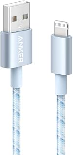 Anker 3.3ft Lightning Cable, 331 Cable, Premium Nylon USB-A to Lightning Cord, MFi Certified for iPhone Chargers, iPhone SE/Xs/XS Max/XR/X/8 Plus/7/6 Plus, iPad Pro Air 2, and More (Winter Blue)