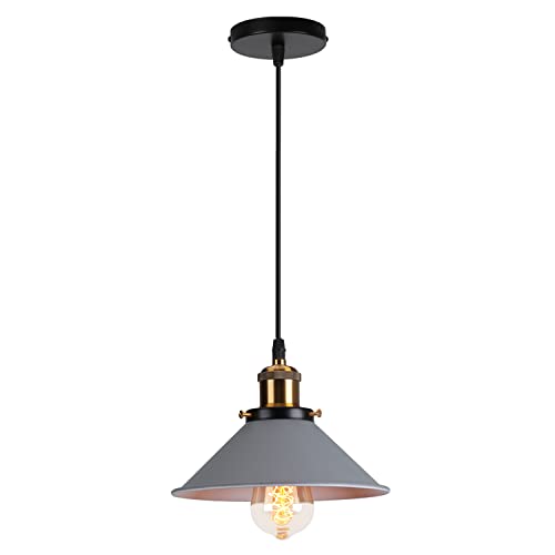 WOTTES Lustre Industriel Rétro Décoratif en Fer Forgé Abat-Jour Plafond Douille E27 Adapté Pour Salle à Manger Salon Cuisine Chambre Bar Café Bar.