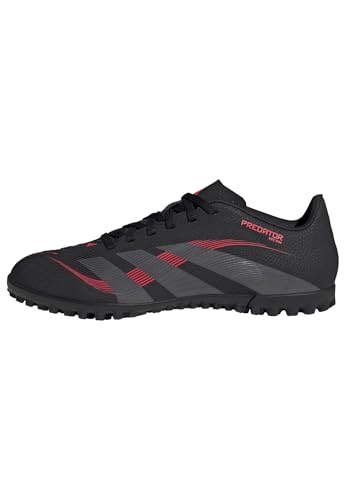 Adidas Unisex Club Turf Soccer, Black/Grey/Lucid Red, 9
