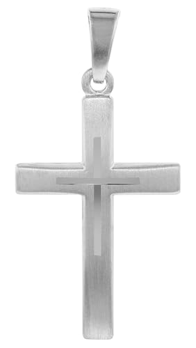Pendentif croix pour femmes et adolescentes trendor en argent 925 dimensions 21 x 14 mm
