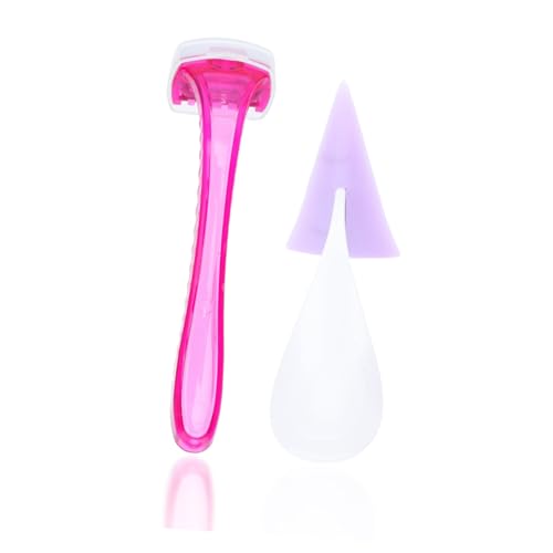 SOIMISS Maquinillas de Afeitar para Mujer con Molde de Silicona Recortadora Rápida y Segura para Depilación Íntima y Bikini Diseño Creativo Colores Aleatorios Herramienta Color Aleatorio