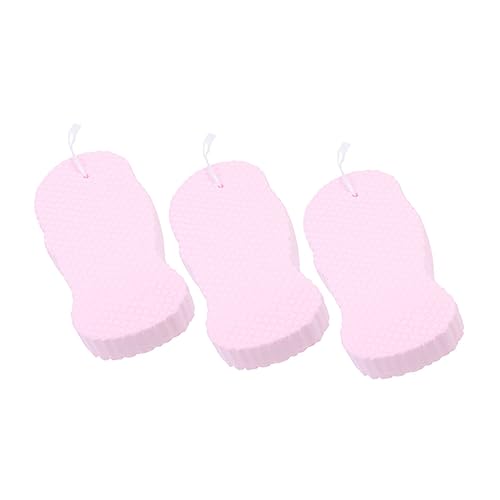 DECOMELODY 3Pcs Bath Sponge Supple Shower Sponge for Skin Care Gentle Exfoliating Bathing Sponges Portable Lightweight for Daily Use Travel