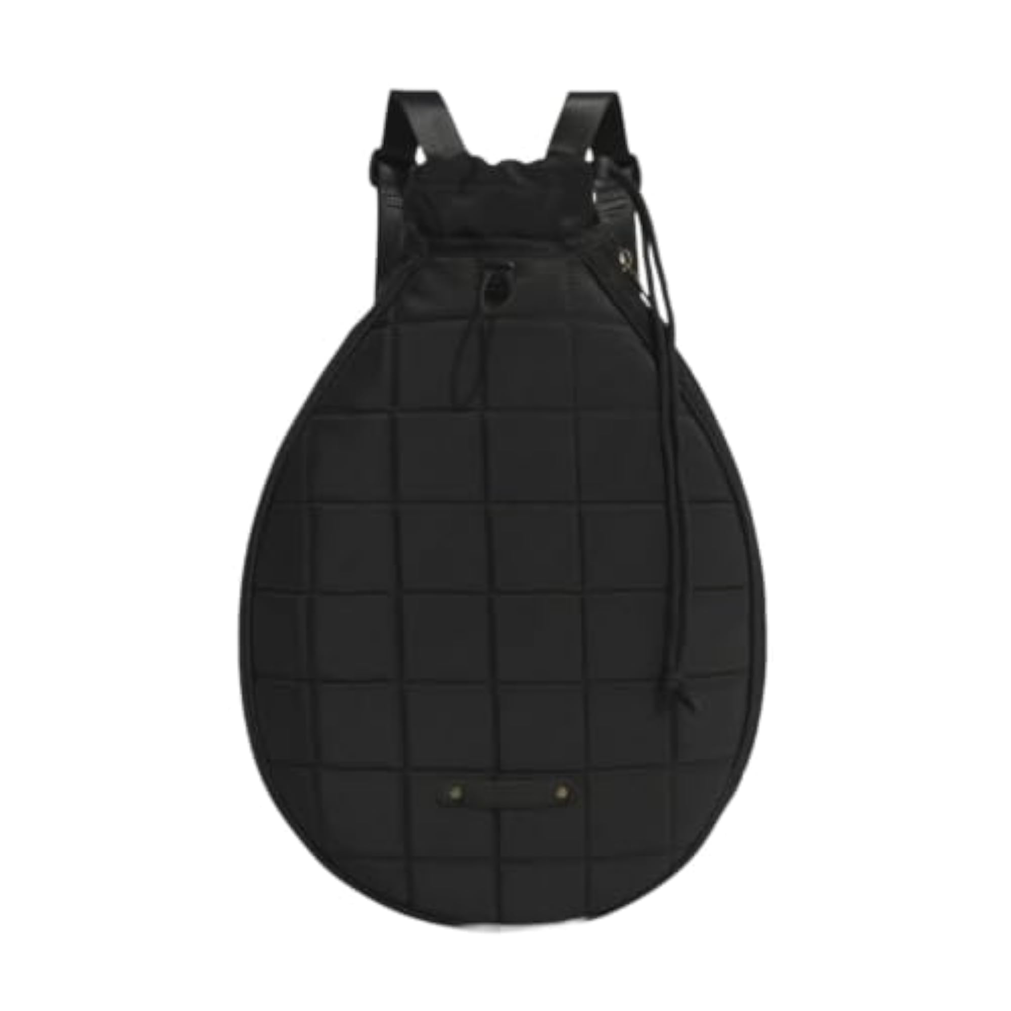 Padded Quilted Teardrop Backpack for Gym Use, Black