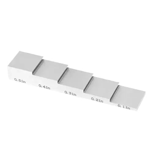 Bloque de Calibración de 5 Pasos, Bloque de Prueba 0.1"0.2"0.3"0.4"0.5" Bloque NDT de Acero Inoxidable 304 para Calibrar Medidor de Espesor miniatura 1