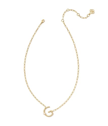 Kendra Scott Womens Pearl Letter G Short Pendant Necklace Gold White Pearl One Size2