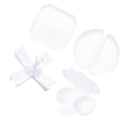 SHOWERORO Juego De Vaporera Para Microondas Caja Para Freír Patatas Parrilla Para Tocino Juego De Herramientas Para Hornear Material Resistente Fácil De Usar En El Hogar