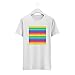 Rainbow Colours Colorfull LGBT Everybody Happy Joyfull Stripes Unicorns Disco Get High Trip LGB008 T-Shirt Unisex for Men and Women, Casual fit Street wear Outfit, S, White