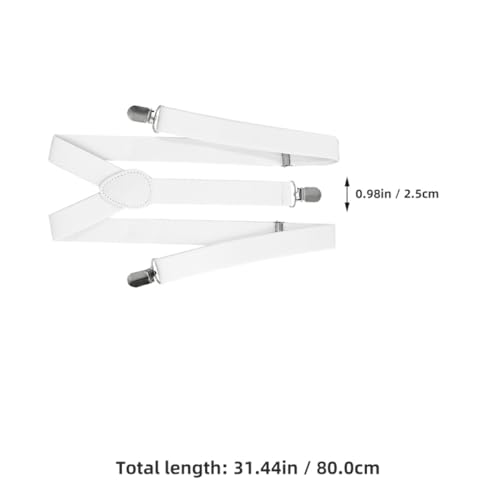 Beaupretty 2pcs Novelty Suspenders Clip Lightweight Portable Organizing Clips Elastic Braces for Men Wide Suspenders Side2