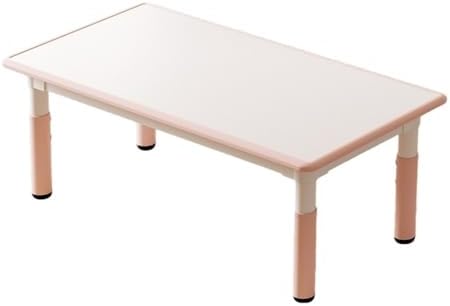 Kids Table and Adjustable Height Childrens Table and Chair Set for Ages 3-8, Multi-functional, Easy to Wipe, Load Capacity 90KG for Study/Drawing/Dining, Classroom/Nursery/Home Use Single