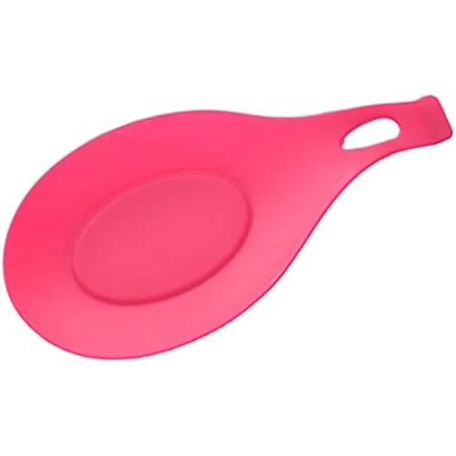 Silicone Spoon Rest for Kitchen – Heat-Resistant Utensil Holder, Non-Slip & Dishwasher Safe – Cooking Spoon Tray for Stove, Countertop & Sink (Pink)