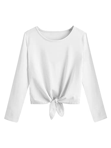 Image of Girls Tie Dye Shirts Short Sleeve T-Shirt Casual Tie Hem Tee Tops Size 5-12 Years