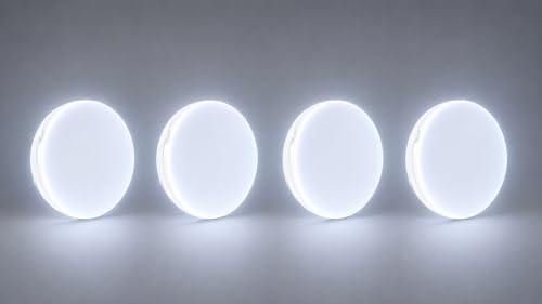 Image of OLIPS LED Bulkhead Moon Light IP54 Waterproof Indoor /Outdoor Wall & Ceiling Light - Weatherproof, Shock Proof, Slim Plastic Surface-Mounted Fixture (18 WATT Round (Cool White), 4)