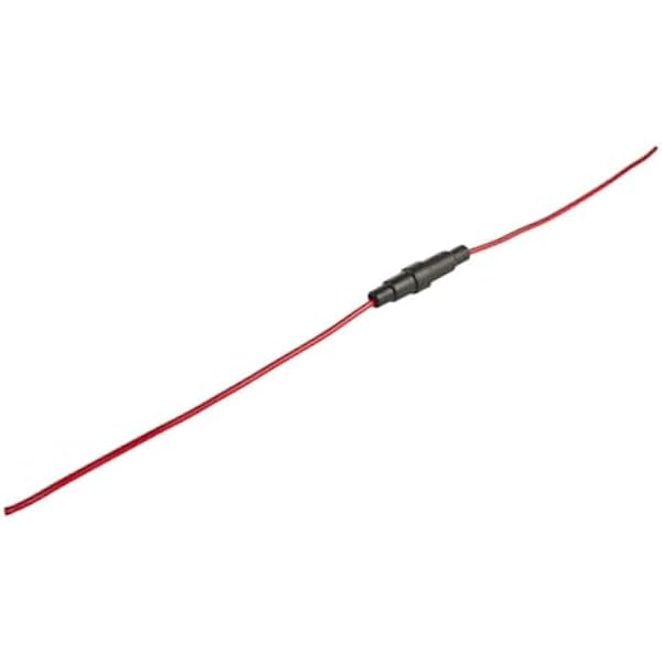 HELLA Wspornik zabezpieczający - dla szklanego bezpiecznika - 5x20 mm - Napięcie do: 32V - z przewodem/z zamknięciem śrubowym - 8JD 003 285-011