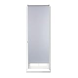 56 cm breit: Weißes Verdunklungsrollo ist mit Halterung ca. 160x60 cm – Um schmale Fenster abzudecken