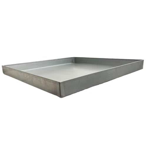 Heavy-Duty Galvanized Steel Drain Pan – Premium, Rust-Resistant HVAC Condensate Pan – Leak-Proof for Maximum Protection – Without Hole Options (26”x26”x2”)