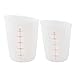 2 tazas medidoras de silicona de 250 ml 500 ml con escala transparente vasos graduados para mezclar pintura manchas epoxi resina laboratorio líquido contenedor