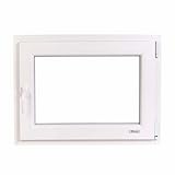 Fenster DECCO - Kunststofffenster Weiss BxH 90x50 cm - Garagenfenster/Gartenhausfenster/Kellerfenster 2-fach Verglast - Din Rechts - Funktion Dreh Kipp