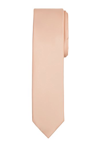 Jacob Alexander Boy's Regular Self Tie Prep Solid Color Necktie - Peach