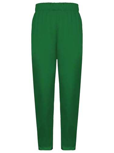 Moily Kids Girls Boys Silky Satin Dance Pants Mid-West Style Long Trousers Indian Kurta Sets3