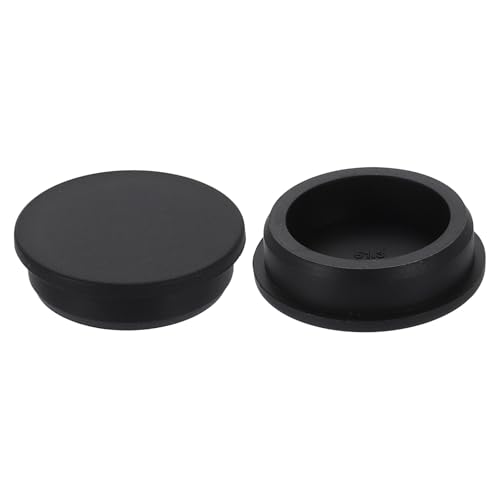 Image of uxcell 2Pcs Silicone Hole Plug, Waterproof Round Rubber Stoppers Bottle Seal Plugs Tube Pipe End Caps for 50mm /1.97 inch Hole for Bathtub Bottle, Black
