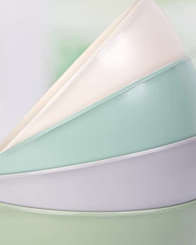 Colourworks Ciotole di plastica, ciotole per pasta infrangibili, leggere in melamina infrangibile, set di 4, colori classici - immagine 4