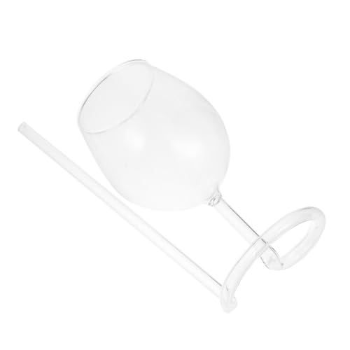 VALICLUD 1pezzi Calice Di Vetro Cannuccia Per Cocktail Bicchiere Da Vino Domestico in Vetro Trasparente Tazza Alta Per Spumante Coppa Raffinata Per Uso Casalingo Confezione