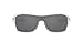 Oakley Mens OO9307 Turbine Rotor Rectangular Sunglasses, Polished Clear/Prizm Black Polarized, 32 mm