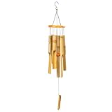MUMTOP Bambus-Windspiel für den Außenbereich, Holzwindspiel, 78,9 cm, Bambus-Windspiel für draußen, Terrasse, Garten, Hof, Zuhause, Baumdekoration