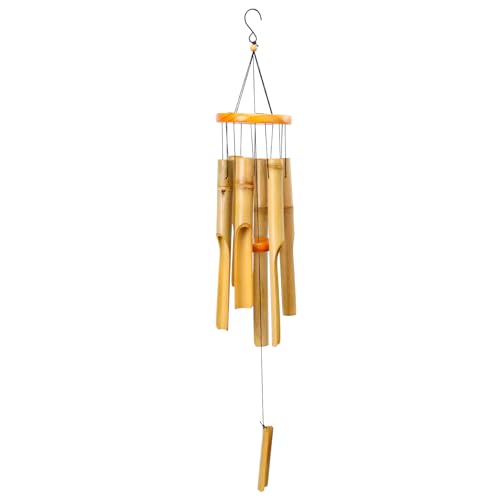 MUMTOP Bambus-Windspiel für den Außenbereich, Holzwindspiel, 78,9 cm, Bambus-Windspiel für draußen, Terrasse, Garten, Hof, Zuhause, Baumdekoration
