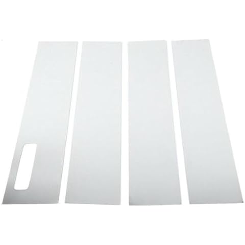 alittlepanda Stainless Steel Chrome Polished Stick-On Side Door Pillar Post Trim Set Compatible with 2021-2024 F-150 Super/Crew CAB with Driver Side Keypad Cutout Cover