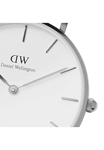 Daniel Wellington Mesh Analog White Dial Unisex Watch-Dw00100306, Silver Band - Image 3