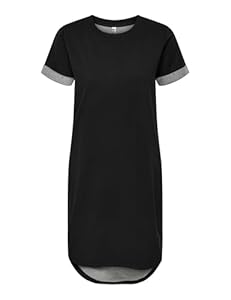 JDY Damen JDYivy Life S/S Dress Jrs Noos L ssiges Kleid, Schwarz, M EU
