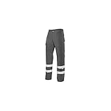 Costura trasera de seguridad Velilla 159 8 M - Pantalón con cintas multibolsillos Gris Talla M