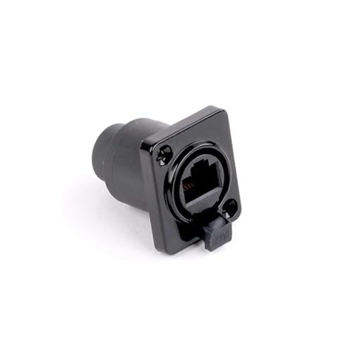 Conector RJ45 hembra de montaje en panel con cable 8P8C para red ethernet 6