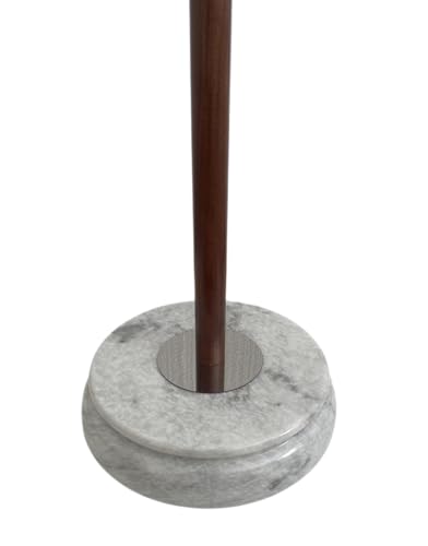 Pied pour drapeau en marbre blanc et mât en bois laqué prestige - 3