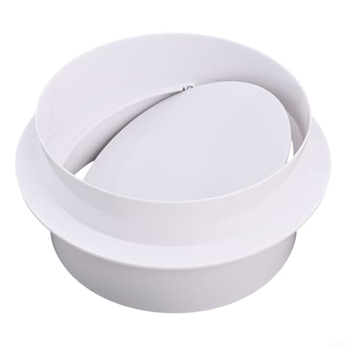 Besttoolifes Clapet anti-retour en PVC pour ventilateur de salle de bain et cuisine – Amortisseur de refoulement de conduit rond, régulateur de débit d'air de 80 mm à 200 mm (150 mm)