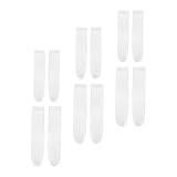 TOBBOMEY 6 Paar Weiße Sublimationssocken mit Transferdruck Unbedruckbare Strapazierfähige Socken aus Robustem Material Doppelseitig Bedruckbar für Thermotransferdruck und Kreativen