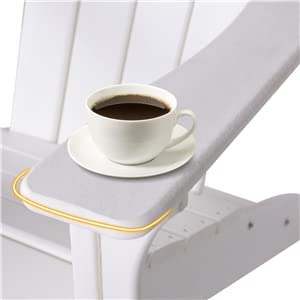 Sdkoa Adirondack Chair Set Of 2 Patio Chairs,Lawn Chair,Hdpe Outdoor Chairs,Plastic Adirondack Chairs Weather Resistant For Patio Deck Garden, Backyard Deck, Fire Pit- White #TOP3