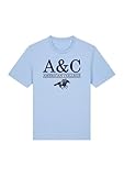 AMERICAN COLLEGE USA, Camisetas, Polos, Camisas, Shirt, Casual, Deportiva, Estampada, Ropa Niños, Unisex, Niño, Niña, Modelo ACS25TS5 Sky Blue Tamaño 10A