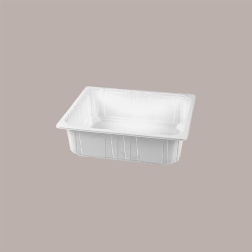 Lucgel Vaschette 1/2 Gastronorm in Polipropilene Termosaldanti Bianche 32x26,5H9,5 cm - 60 pezzi -