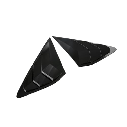 車のリアサイドウィンドウトライアングルシャッタールーバーサンシェードブラインドデコレーションパネルアクセサリーホンダアコードセダン11th 2023 2024に適合(Black Style)