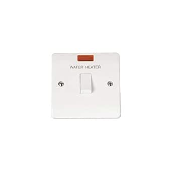 Click DP Water Heater Switch 20 Amp White PVC With Neon : Amazon.co.uk ...