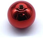 Arcity 2 Pcs Arcade Joystick Ball Top Chrome Handle Rocker Round Head for Arcade Fighting Joystick Controller Game DIY Parts Kit Replacement M6 Red and Blue Durable New